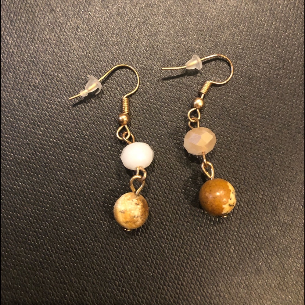 Natural Stone Dangle Earrings